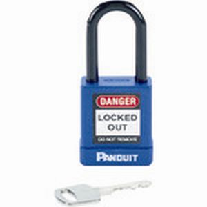 パンドウイット PANDUIT パンドウイット PSL-8BU ロックアウト用非電導性パドロック 青