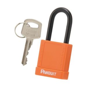 パンドウイット PANDUIT パンドウイット PSL-8OR ロックアウト用非電導性パドロック オレンジ 1個=1箱