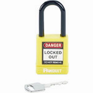 パンドウイット PANDUIT パンドウイット PSL-8YL ロックアウト用非電導性パドロック 黄
