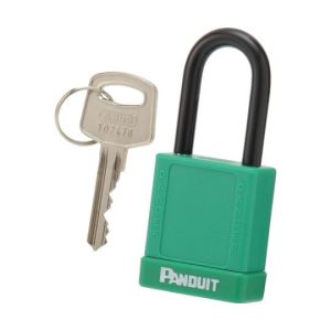 パンドウイット PANDUIT パンドウイット PSL-8GR ロックアウト用非電導性パドロック 緑 1個=1箱