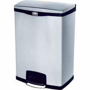 ラバーメイド Rubbermaid ラバーメイド 1901999 スリムジム ステップオンコンテナ フロントステップ ステンレス 90.8L ブラック メーカー直送 代引不可 沖縄離島不可