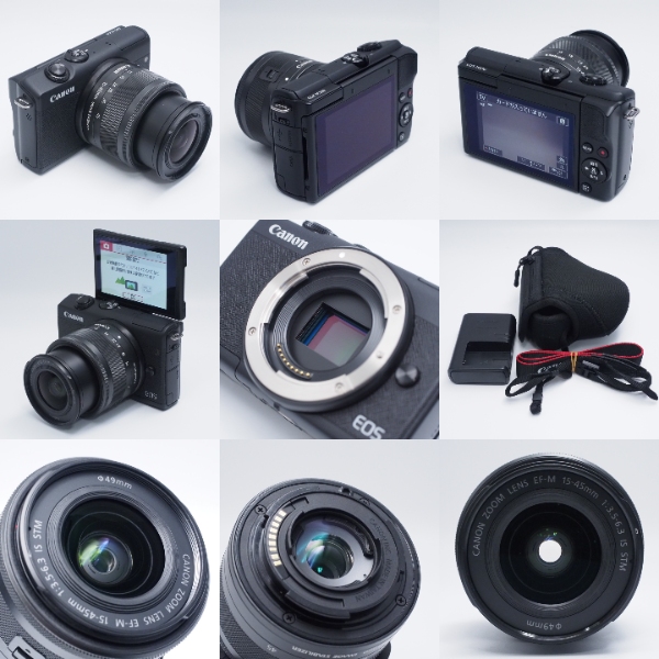  Canon 中古 EOS M200 EF-M15-45 IS STM レンズキット ブラック Aランク 021070010362/803208052553