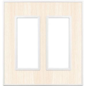 スガツネ工業 スガツネ工業 PXP-FW02-WW 210032221 スイッチプレート コンセントプレート 2連