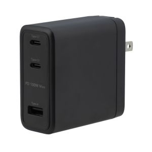 グリーンハウス Greenhouse グリーンハウス GH-ACU3PD-BK Gan搭載PD100W ACアダプタ Ax1 Cx2 ブラック