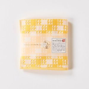 楠橋紋織 楠橋紋織 くすばしタオル わた音 しゅすワッフル ハンカチタオル 25cm×25cm イエロー 1-65610-86-Y