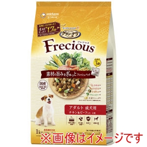 ユニチャーム Unicharm ユニチャーム グラン デリ Frecious アダルト成犬用 チキン ビーフ入り 1kg