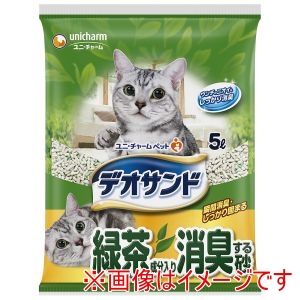 ユニチャーム Unicharm ユニチャーム デオサンド 緑茶成分入り消臭する砂 5L
