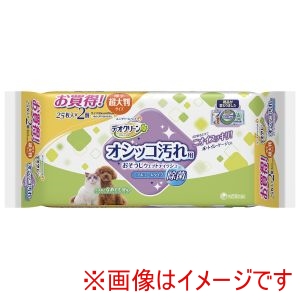 ユニチャーム Unicharm ユニチャーム デオクリーン オシッコ汚れおそうじウェットティッシュ 大判 25枚 2個パック