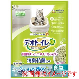 ユニチャーム Unicharm ユニチャーム デオトイレ ふんわり香る消臭 抗菌サンド ナチュラルグリーンの香り 3.8L 猫砂