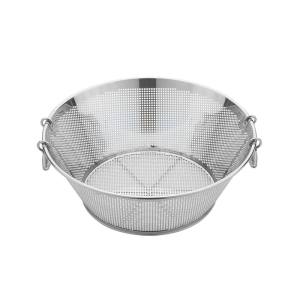 三宝産業 YUKIWA UK 18-8 パンチング 揚げザル 平底 51cm 角穴 ユキワ 三宝産業 YUKIWA