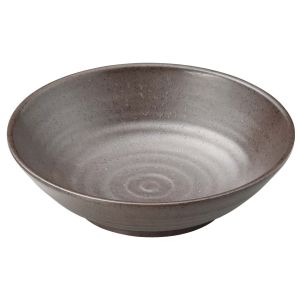 マイン マイン メラミンウェア 茶 丸 深皿 大 M11-566