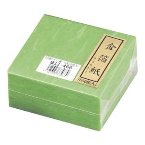 マイン MIN マイン 金箔紙ラミネート 緑 10角 10x10 500枚入 M33-466