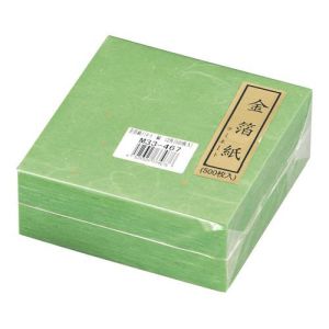 マイン MIN マイン 金箔紙ラミネート 緑 12角 12x12 500枚入 M33-467