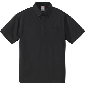 キャブ CAB ユナイテッドアスレ 4.1oz ドライアスレチック ポロシャツ ボタンダウン ポケット付 ブラック XS 2 592101 CAB