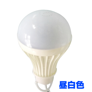 あきばお～ USB接続 LED電球 7W スイッチ付き 昼白色