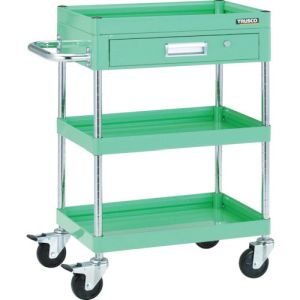 トラスコ TRUSCO トラスコ FAW-963Z-YG ファルコンワゴン600X400 1段浅引出付 ゴム車輪 YG色 TRUSCO メーカー直送 代引不可