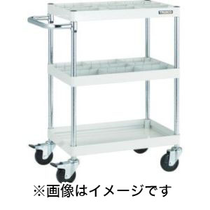 トラスコ TRUSCO トラスコ FAW-973S2-YG ファルコンワゴン750X500 仕切板付 ゴム車輪 YG色 TRUSCO メーカー直送 代引不可