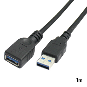 あきばお～ USB 延長ケーブル USB3.0 延長コード 高速 1m 黒