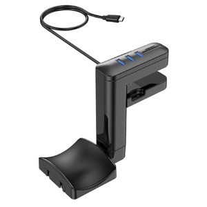 あきばお～ USB充電付き ヘッドホンホルダー