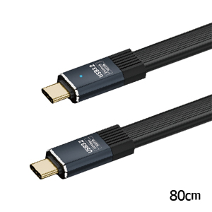 あきばお～ USB3.2 TypeC to TypeC ケーブル ブラック