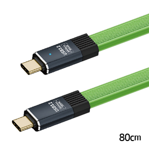 あきばお～ USB3.2 TypeC to TypeC ケーブル グリーン