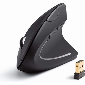 あきばお～ 無線マウス エルゴノミック Bluetooth 2.4GHZ 両対応 充電式 ブラック