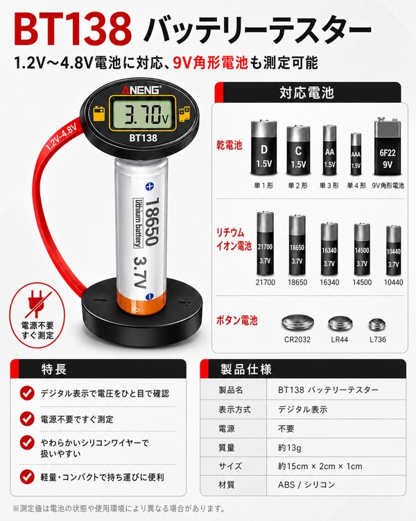  あきばお～ バッテリーチェッカー