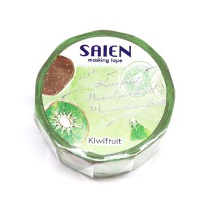 カミイソ産商 カミイソ産商 マスキングテープ SAIEN UR-3113 金箔銀箔 果実の時間 キウイ 20mmx5m