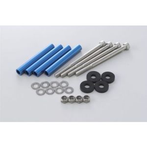 アクティブ ACTIVE アクティブ 1051651 ストレートOILクーラーサイドカラー&ボルト 16ROW 4PC ワッシャー/ラバー付 ブルー 120.3mm