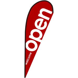 のぼり屋工房 のぼり屋工房 Pバナー 大サイズ open赤 ポンジ 64308