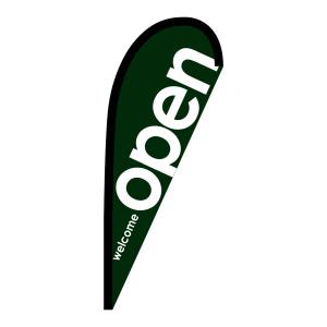 のぼり屋工房 のぼり屋工房 Pバナー 小サイズ open緑 ポンジ 64380