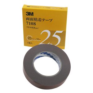 スリーエム 3M スリーエム 3M 7108 25 AAD 両面粘着テープ 7108 25mm×10m 厚さ0.8mm 灰色 1巻入り