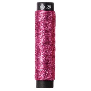 ルシアン LECIEN　cosmo ルシアン にしきいと ラメ 鏡 たすき撚り 刺しゅう糸 20m巻 Col.28 桜 さくら No.77 CS77-28 cosmo