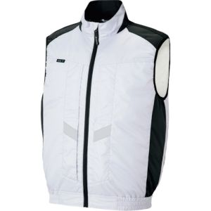 アイトス アイトス AZ50297-003-M 遮熱シェード付空調服長袖ベスト 空調服TM フルハーネス対応 シルバー Mサイズ