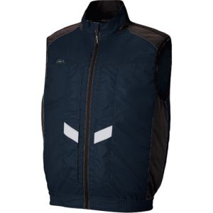アイトス アイトス AZ50297-008-SS 遮熱シェード付空調服長袖ベスト 空調服TM フルハーネス対応 ネイビー SSサイズ