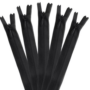 YKK YKK コンシールファスナー 22cm 5本入 col.580 黒 KS22-580