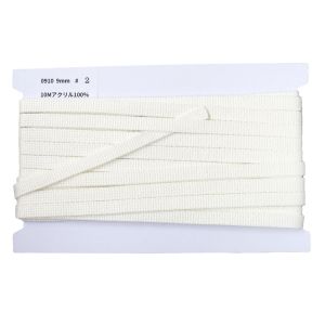 日本紐釦貿易 Nippon Chuko NBK アクリル手芸用テープ 9mm巾 10m巻 オフホワイト IC0910-2 日本紐釦貿易