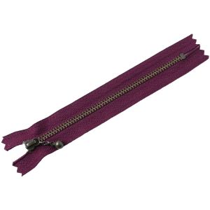YKK YKK 玉付 ファスナー アンティークゴールド 14cm 10本 マットパープル 3GKB14-230