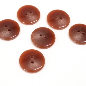 日本紐釦貿易 Nippon Chuko NBK サマーカジュアルボタン 18mm 6個 モカ茶 153-18-46 日本紐釦貿易