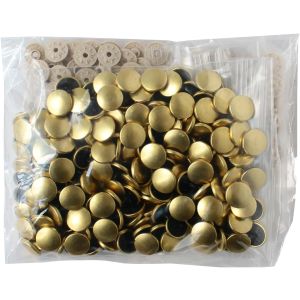 日本紐釦貿易 Nippon Chuko NBK SUN METAL SNAP サンスナップ 両面メタル風スナップ 13mm 100組 イエローゴールド  SMS13-TYL-100 日本紐釦貿易