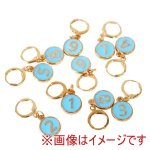 日本紐釦貿易 Nippon Chuko 日本紐釦 ナンバ リングステッチ マーカー 約3×1.1cm 同色10個入 スカイブルー CKT22847
