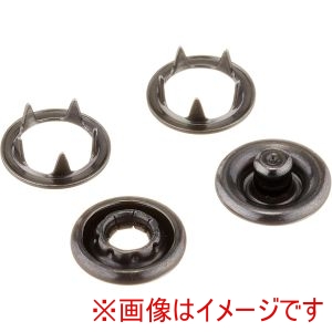 日本紐釦貿易 Nippon Chuko 日本紐釦貿易 リングスナップボタン 10mm ブラックニッケル 100組 打ち具なし F12-53-100