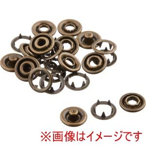 日本紐釦貿易 Nippon Chuko 日本紐釦貿易 リングスナップボタン 10mm アンティークゴールド 100組 打ち具なし F12-54-100