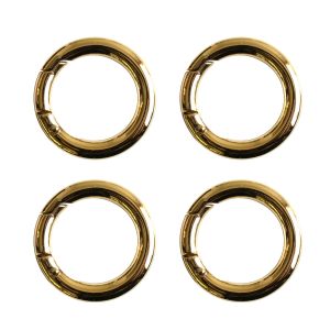 日本紐釦貿易 Nippon Chuko NBK 丸型カラビナ 35mm ゴールド 4個 S27-313-G 日本紐釦貿易