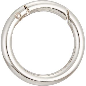 日本紐釦貿易 Nippon Chuko NBK 丸型 カラビナ 47mm ニッケル 4個入 S27-302 日本紐釦貿易