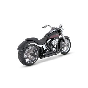 VanceHines VanceHines 1800-0745 ShortShots Staggered ショートショットスタッガード ブラック マフラー SOFTAIL 86-11