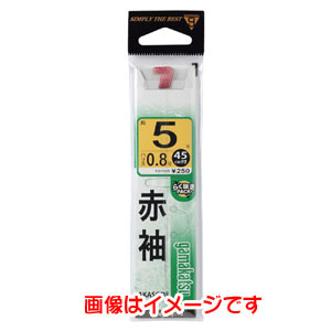 がまかつ Gamakatsu がまかつ 糸付 袖 赤 5号 ハリス 0.8 11-001