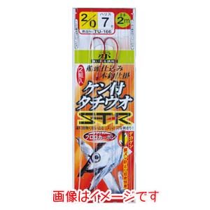 がまかつ Gamakatsu がまかつ ケン付タチウオ ST-R 1本仕掛 赤 2/0号 ハリス 7 TU-166