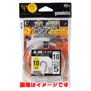 がまかつ Gamakatsu がまかつ 真鯛吹き流し仕掛 2本仕掛 10m 11号 ハリス 6 FF-253