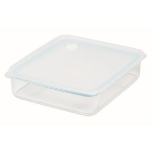 パール金属 パール金属 Easy Clean 浅型密閉保存容器 L ブルー HB-2629